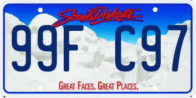 SD license plate 99FC97
