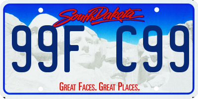 SD license plate 99FC99