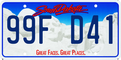 SD license plate 99FD41