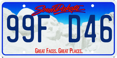 SD license plate 99FD46