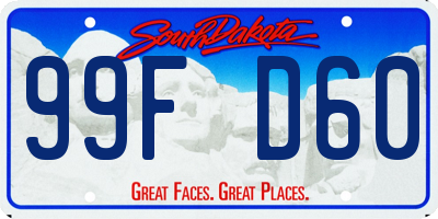SD license plate 99FD60