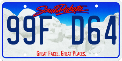 SD license plate 99FD64