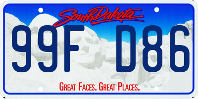 SD license plate 99FD86