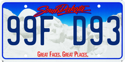 SD license plate 99FD93