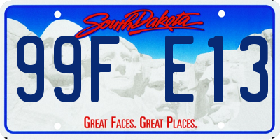SD license plate 99FE13