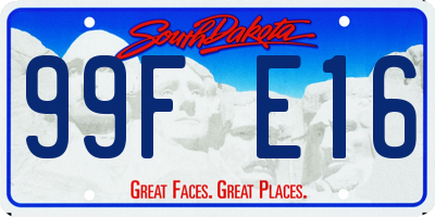 SD license plate 99FE16