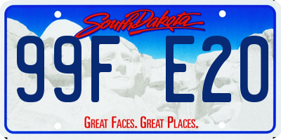 SD license plate 99FE20