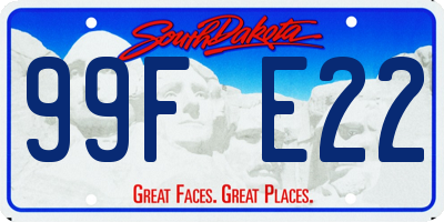 SD license plate 99FE22