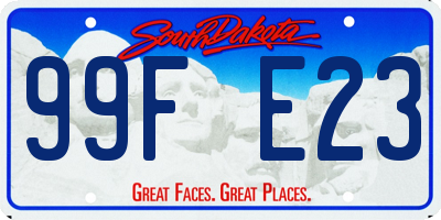 SD license plate 99FE23