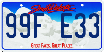 SD license plate 99FE33
