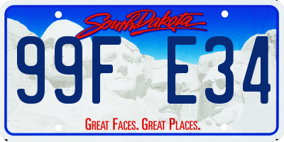 SD license plate 99FE34