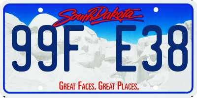 SD license plate 99FE38