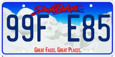 SD license plate 99FE85