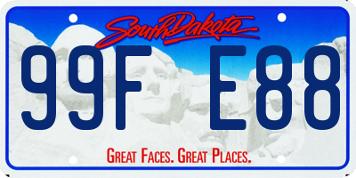 SD license plate 99FE88