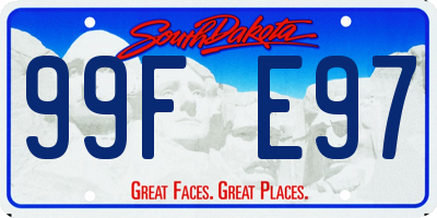 SD license plate 99FE97