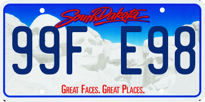 SD license plate 99FE98