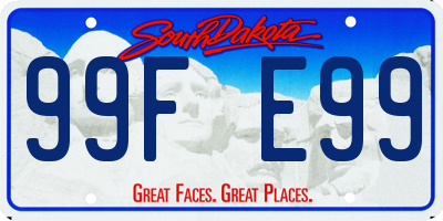 SD license plate 99FE99