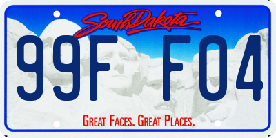 SD license plate 99FF04