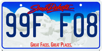 SD license plate 99FF08