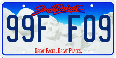 SD license plate 99FF09