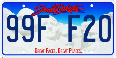 SD license plate 99FF20