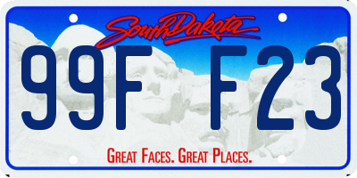 SD license plate 99FF23