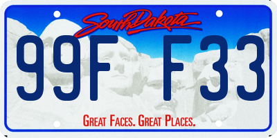 SD license plate 99FF33