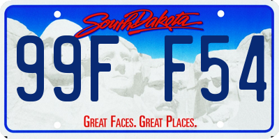 SD license plate 99FF54
