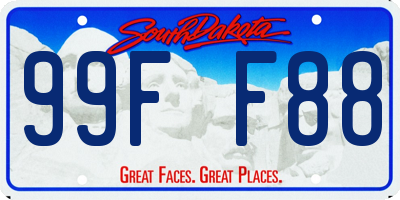 SD license plate 99FF88