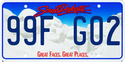 SD license plate 99FG02