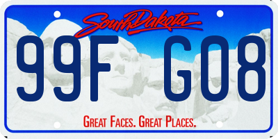 SD license plate 99FG08