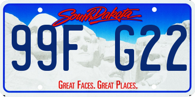 SD license plate 99FG22