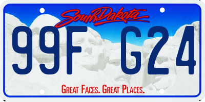 SD license plate 99FG24