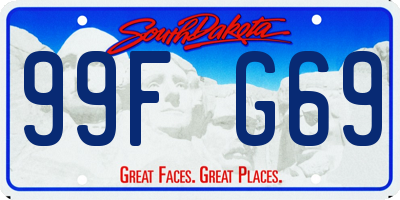 SD license plate 99FG69
