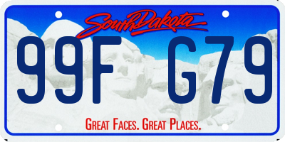 SD license plate 99FG79
