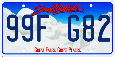 SD license plate 99FG82