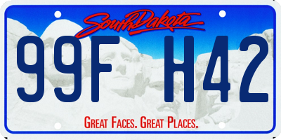 SD license plate 99FH42