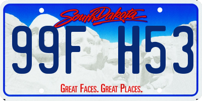 SD license plate 99FH53