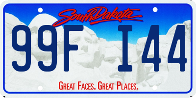 SD license plate 99FI44