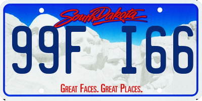 SD license plate 99FI66