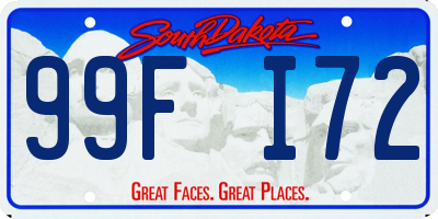 SD license plate 99FI72