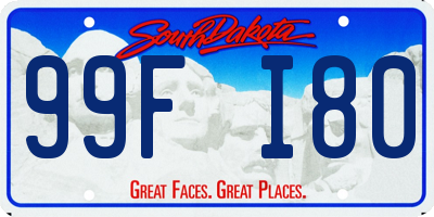SD license plate 99FI80