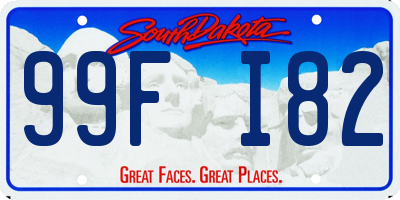 SD license plate 99FI82