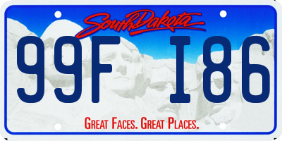 SD license plate 99FI86
