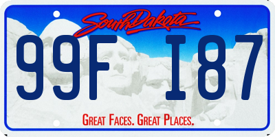 SD license plate 99FI87