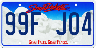 SD license plate 99FJ04