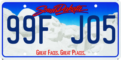 SD license plate 99FJ05