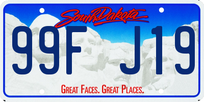 SD license plate 99FJ19