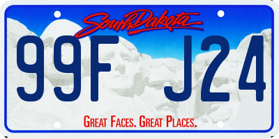 SD license plate 99FJ24