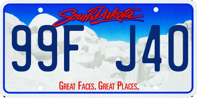 SD license plate 99FJ40